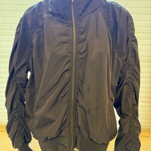 Athleta Black Jetset Bomber Jacket Women’s size L